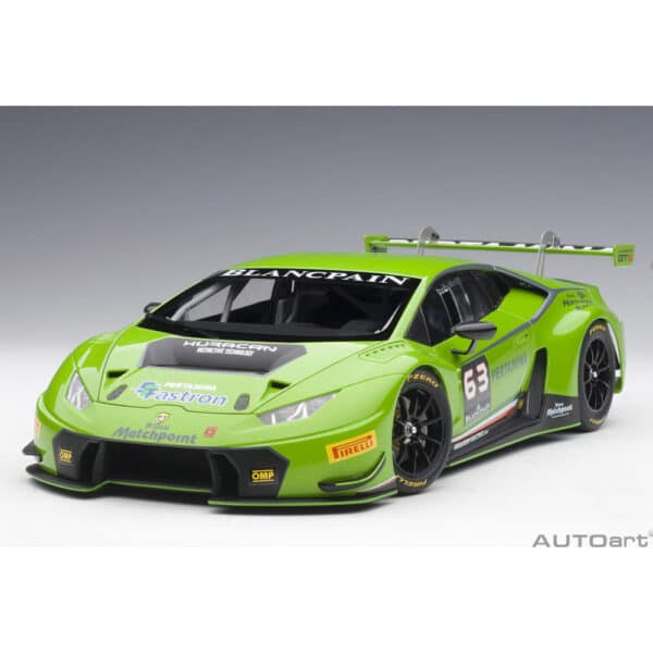 autoart - 1:18 lamborghini huracan gt3 presentation car (verde mantis) #63
