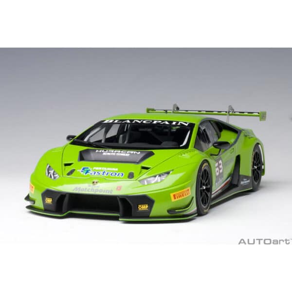 autoart - 1:18 lamborghini huracan gt3 presentation car (verde mantis) #63