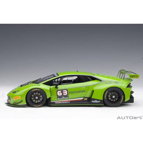 autoart - 1:18 lamborghini huracan gt3 presentation car (verde mantis) #63