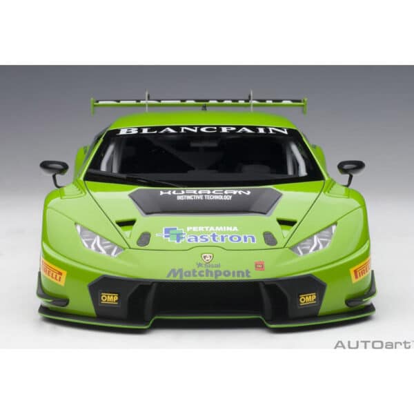 autoart - 1:18 lamborghini huracan gt3 presentation car (verde mantis) #63
