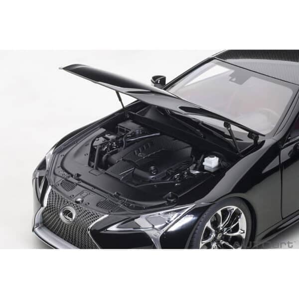 autoart - 1:18 lexus lc 500 (black/dark rose interior)