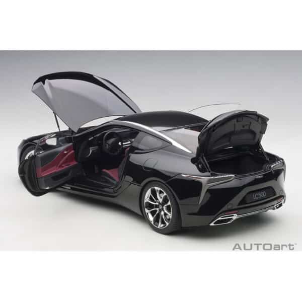 autoart - 1:18 lexus lc 500 (black/dark rose interior)