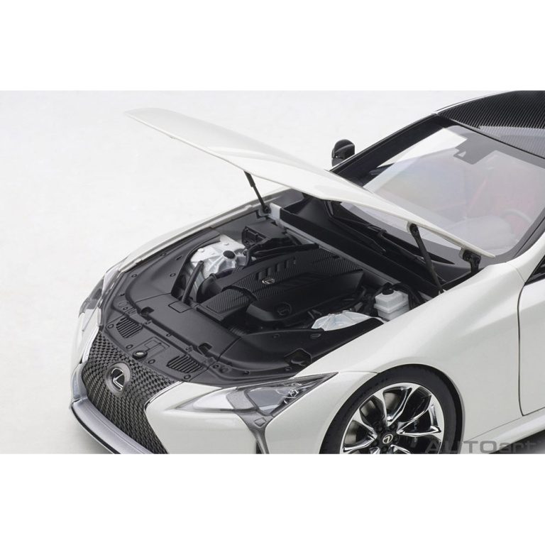autoart - 1:18 lexus lc 500 (f white metallic/dark rose interior)