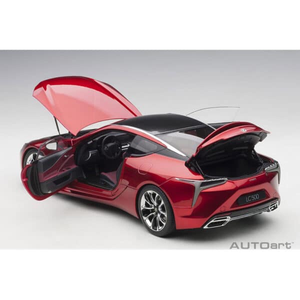 autoart - 1:18 lexus lc 500 (radiant red metallic/dark rose interior)