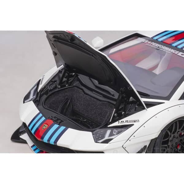 autoart - 1:18 liberty walk lb-works lamborghini aventador limited edition (martini livery)
