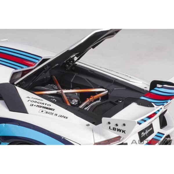 autoart - 1:18 liberty walk lb-works lamborghini aventador limited edition (martini livery)
