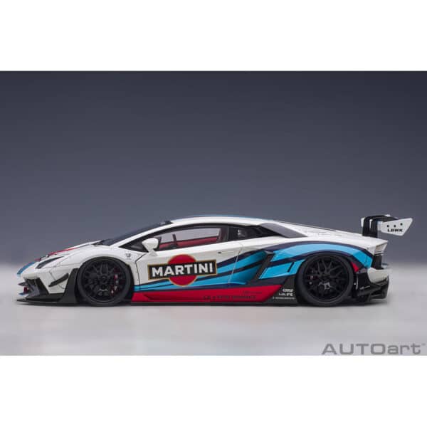 autoart - 1:18 liberty walk lb-works lamborghini aventador limited edition (martini livery)