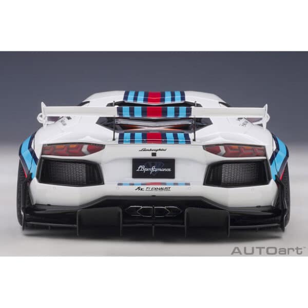 autoart - 1:18 liberty walk lb-works lamborghini aventador limited edition (martini livery)