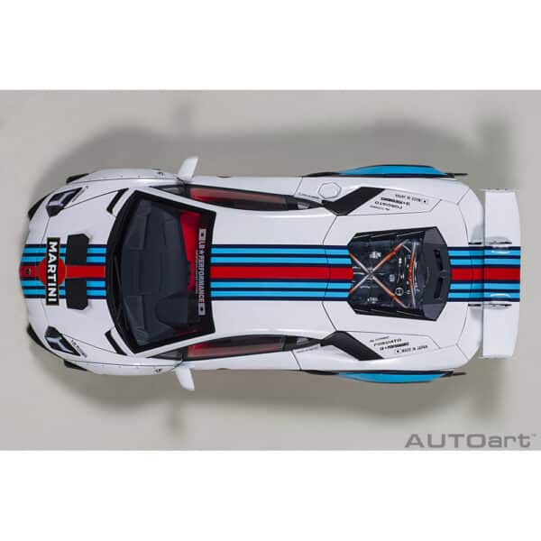 autoart - 1:18 liberty walk lb-works lamborghini aventador limited edition (martini livery)