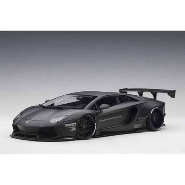 autoart - 1:18 liberty walk lb-works lamborghini aventador (matt black)