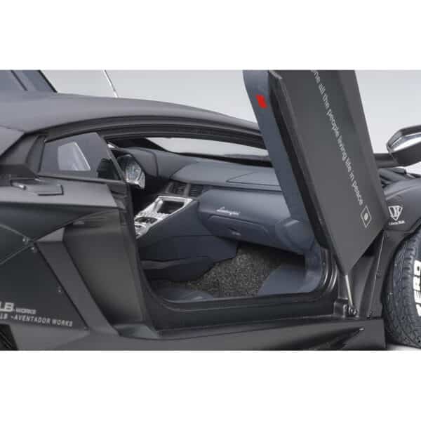 autoart - 1:18 liberty walk lb-works lamborghini aventador (matt black)