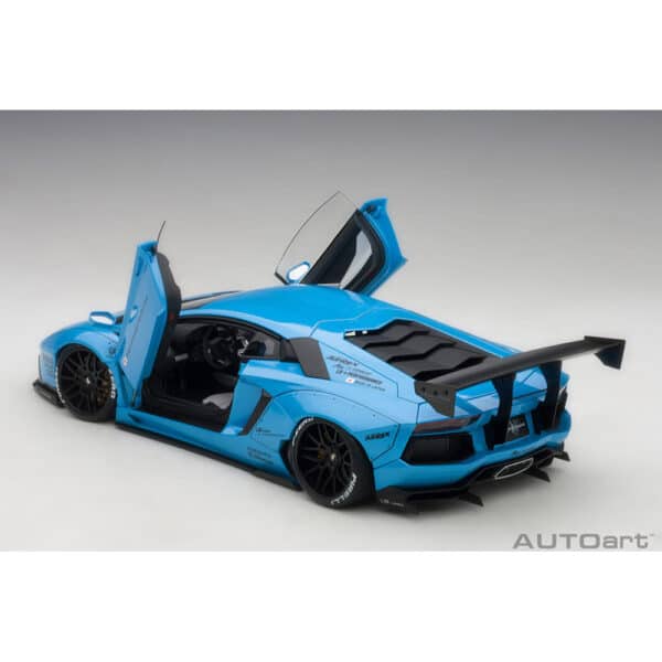 autoart - 1:18 liberty walk lb-works lamborghini aventador (sky blue metallic)