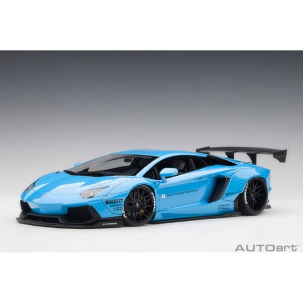autoart - 1:18 liberty walk lb-works lamborghini aventador (sky blue metallic)
