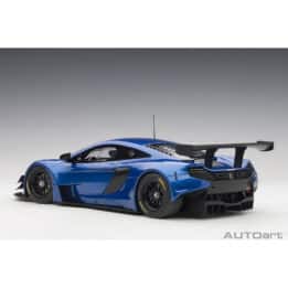 autoart - 1:18 mclaren 650s gt3 plain body version (blue metallic)