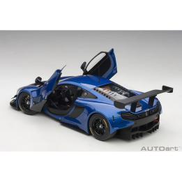 autoart - 1:18 mclaren 650s gt3 plain body version (blue metallic)
