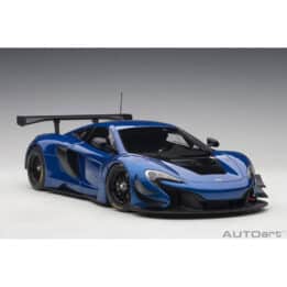 autoart - 1:18 mclaren 650s gt3 plain body version (blue metallic)