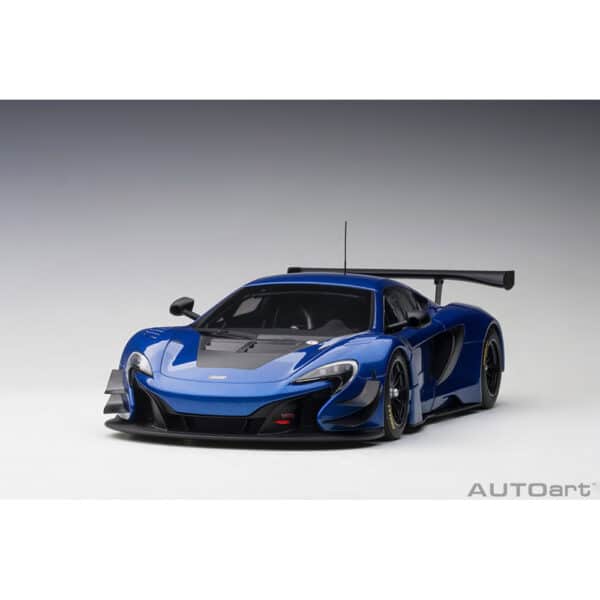 autoart - 1:18 mclaren 650s gt3 plain body version (blue metallic)