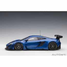 autoart - 1:18 mclaren 650s gt3 plain body version (blue metallic)