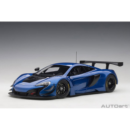 autoart - 1:18 mclaren 650s gt3 plain body version (blue metallic)