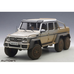 autoart - 1:18 mercedes-benz g63 amg 6?6 (silver with mud)