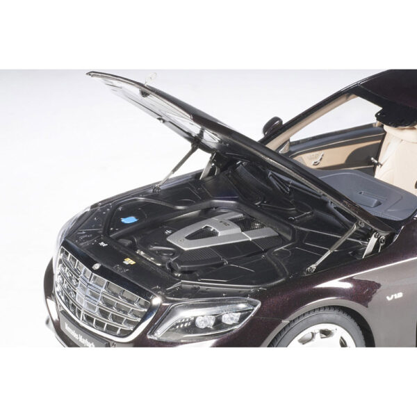 autoart - 1:18 mercedes-maybach s-klasse s600 pullman (dark red metallic)