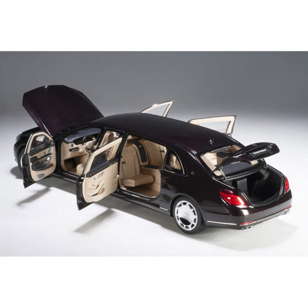 autoart - 1:18 mercedes-maybach s-klasse s600 pullman (dark red metallic)