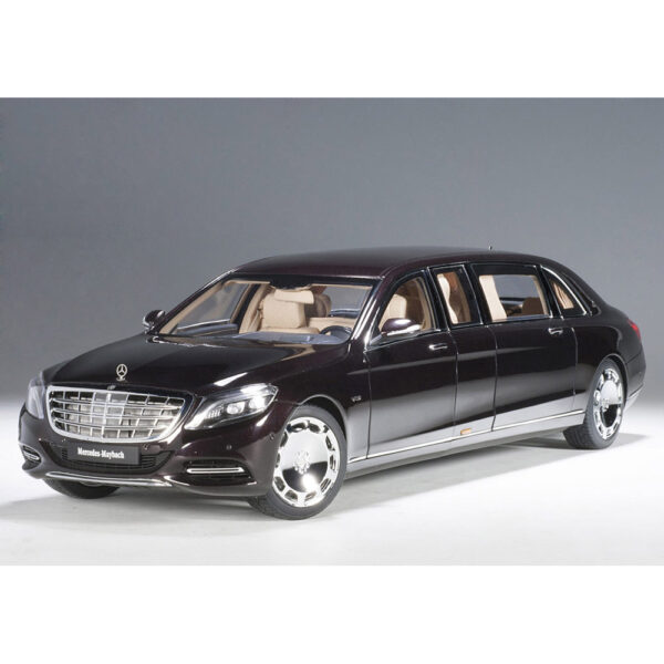 autoart - 1:18 mercedes-maybach s-klasse s600 pullman (dark red metallic)