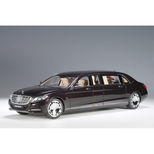 autoart - 1:18 mercedes-maybach s-klasse s600 pullman (dark red metallic)