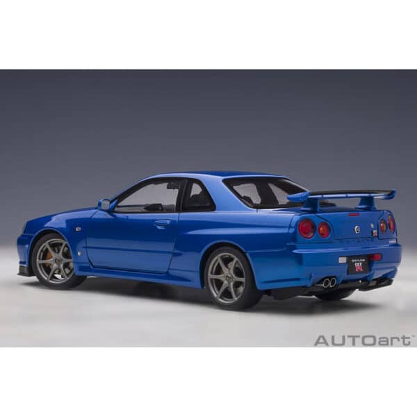 autoart - 1:18 nissan skyline gt-r (r34) v-spec ii (bayside blue)