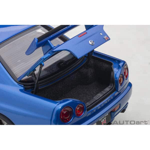 autoart - 1:18 nissan skyline gt-r (r34) v-spec ii (bayside blue)