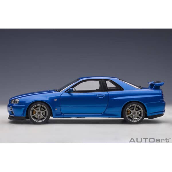 autoart - 1:18 nissan skyline gt-r (r34) v-spec ii (bayside blue)