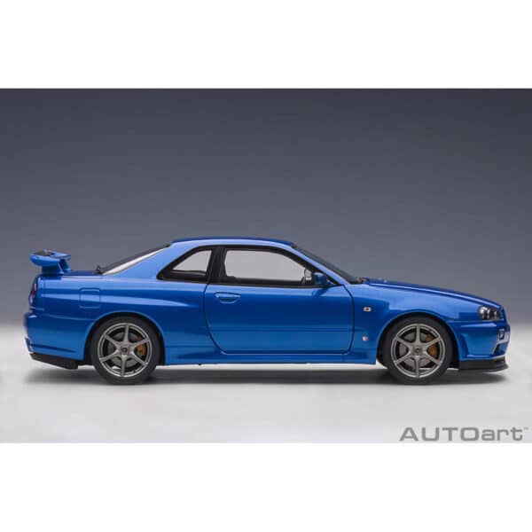 autoart - 1:18 nissan skyline gt-r (r34) v-spec ii (bayside blue)