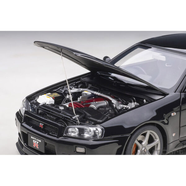 autoart - 1:18 nissan skyline gt-r (r34) v-spec ii (black pearl)