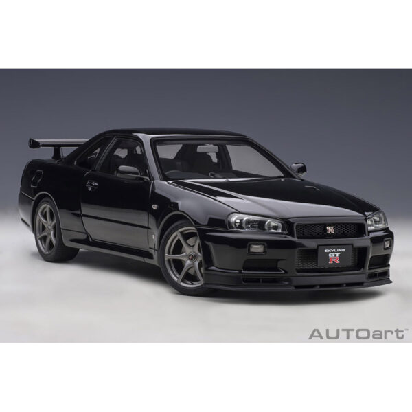 autoart - 1:18 nissan skyline gt-r (r34) v-spec ii (black pearl)