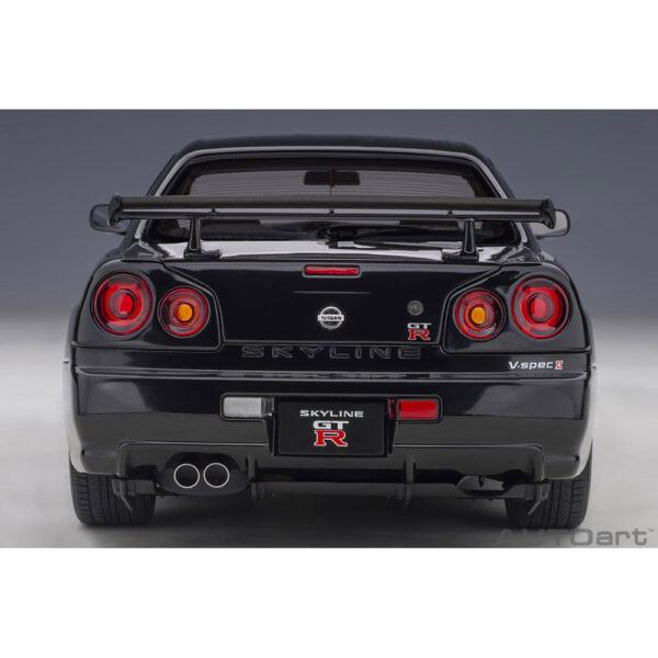 autoart - 1:18 nissan skyline gt-r (r34) v-spec ii (black pearl)