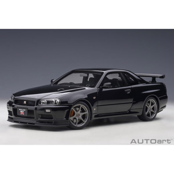 autoart - 1:18 nissan skyline gt-r (r34) v-spec ii (black pearl)