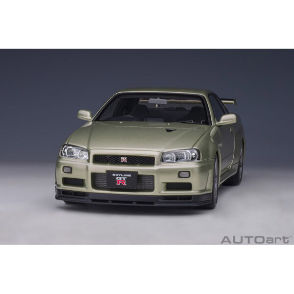 autoart - 1:18 nissan skyline gt-r (r34) v-spec ii n?r (millenium jade)