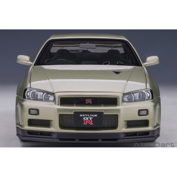 autoart - 1:18 nissan skyline gt-r (r34) v-spec ii n?r (millenium jade)