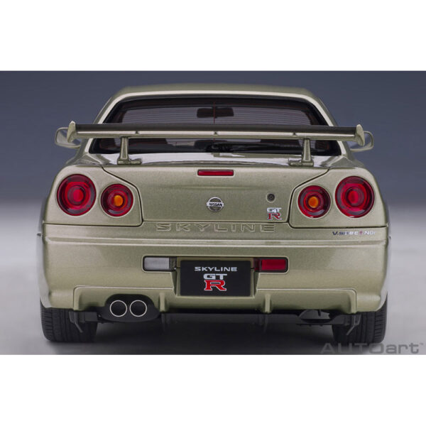 autoart - 1:18 nissan skyline gt-r (r34) v-spec ii n?r (millenium jade)