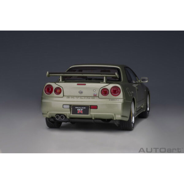 autoart - 1:18 nissan skyline gt-r (r34) v-spec ii n?r with bbs lm wheels (millenium jade)