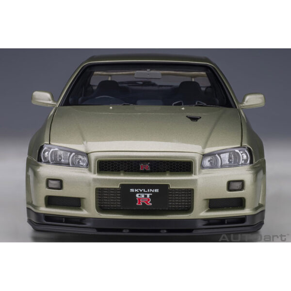 autoart - 1:18 nissan skyline gt-r (r34) v-spec ii n?r with bbs lm wheels (millenium jade)