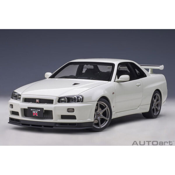 autoart - 1:18 nissan skyline gt-r (r34) v-spec ii (white pearl)