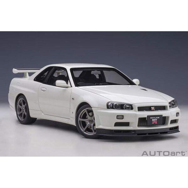 autoart - 1:18 nissan skyline gt-r (r34) v-spec ii (white pearl)