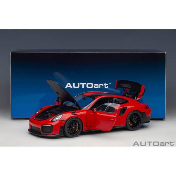 autoart - 1:18 porsche 911 (991.2) gt2 rs weissach package (guards red)