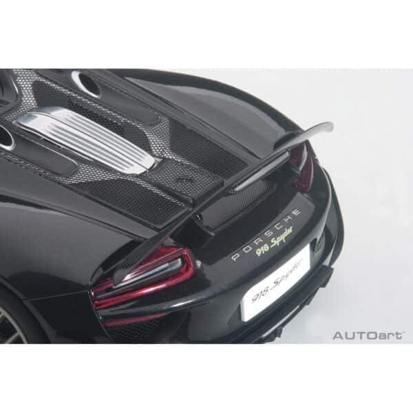 autoart - 1:18 porsche 918 spyder weissach package (basalt black metallic)