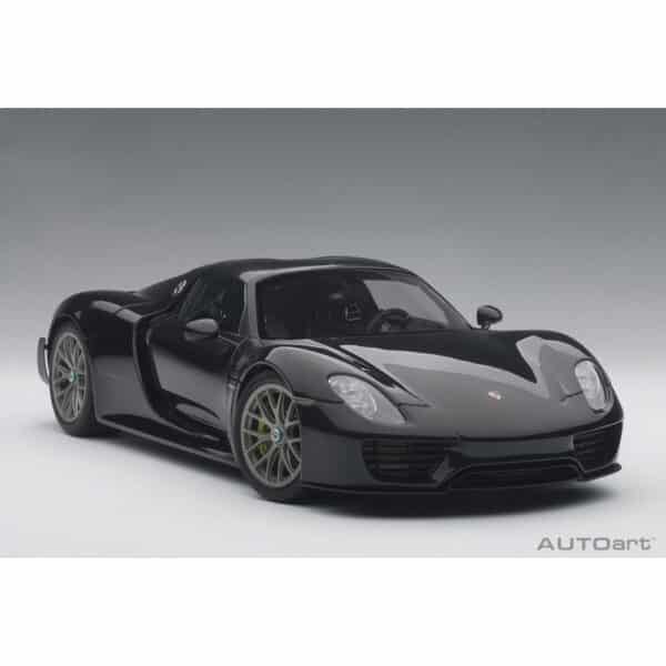 autoart - 1:18 porsche 918 spyder weissach package (basalt black metallic)