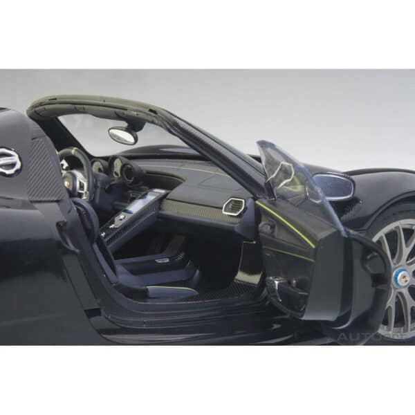 autoart - 1:18 porsche 918 spyder weissach package (basalt black metallic)