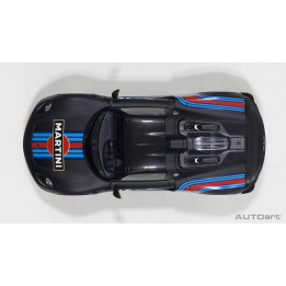autoart - 1:18 porsche 918 spyder weissach package (matt black with martini livery)
