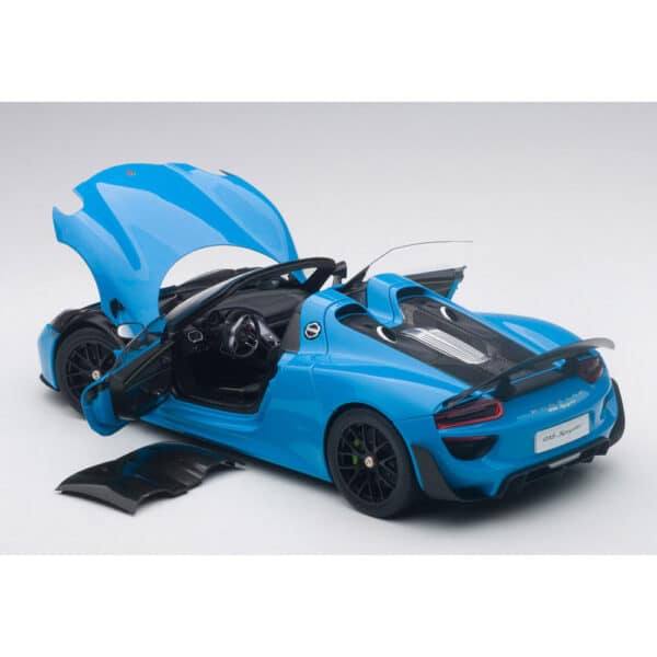 autoart - 1:18 porsche 918 spyder weissach package (riviera blue)
