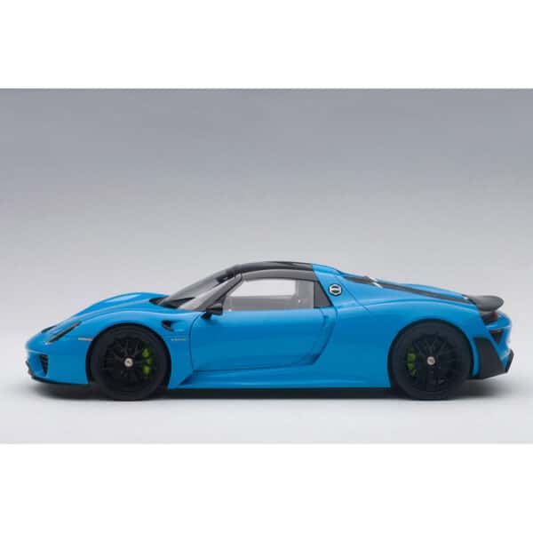 autoart - 1:18 porsche 918 spyder weissach package (riviera blue)